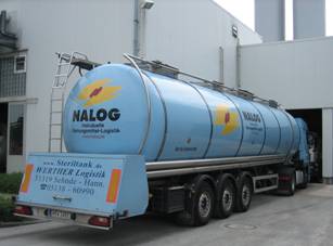 Truck with NALOG logo